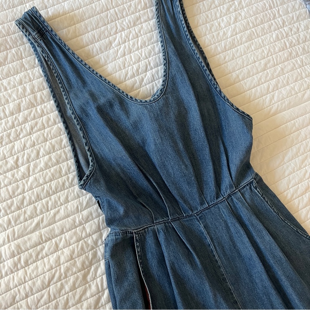 9. Free People Denim Jumpsuit